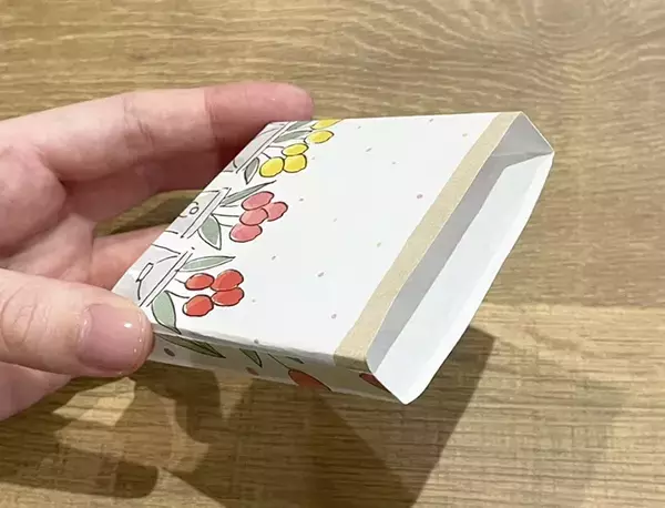 かわいくて使えないメモを救出！　2枚重ねて作るマチつきギフトボックス