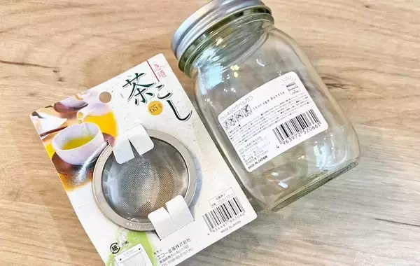 ガラス瓶と茶こしを組み合わせて…　できたグッズに「市販のよりいい」「洗いやすい」