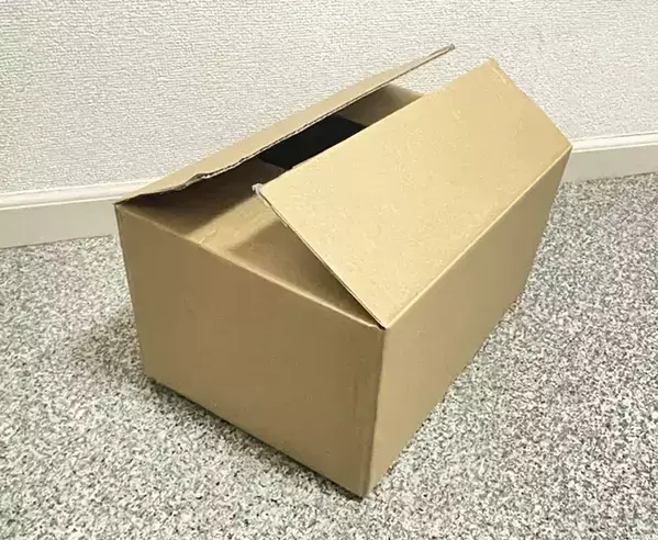 柄が邪魔なダンボールに　1か所切って『表裏を入れ替える』だけの収納アイディア