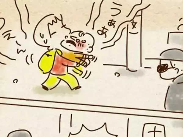 「どけよババア！」　4歳息子を育てる母親の実体験に「私も言われた」「先生に感謝」【エッセイ漫画】