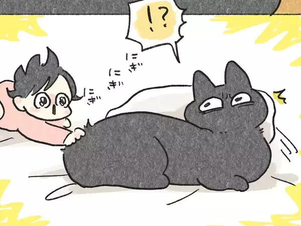 愛猫と赤ちゃんの『初めての交流』に「尊い」の声　タッチされた猫の『大人な反応』