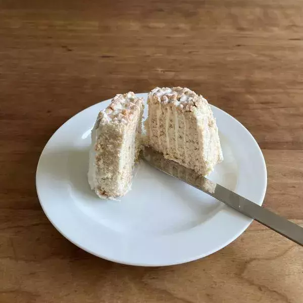 ヨーグルトに『サブレ』を沈めるだけ！　一晩で完成するケーキに「驚いた」「早速作りたい」