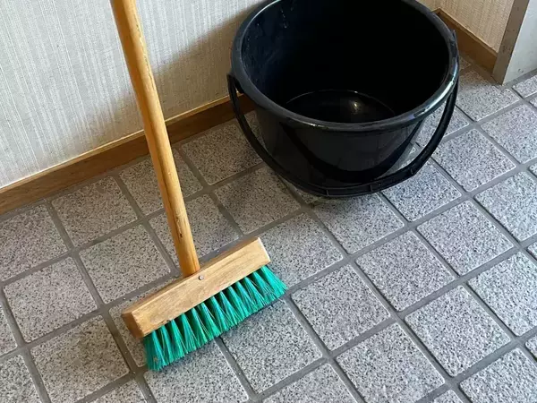 泥や砂で汚れた玄関タイル　『ウタマロ』を溶かして拭く掃除術に「気持ちいい」「助かります」【玄関掃除4選】
