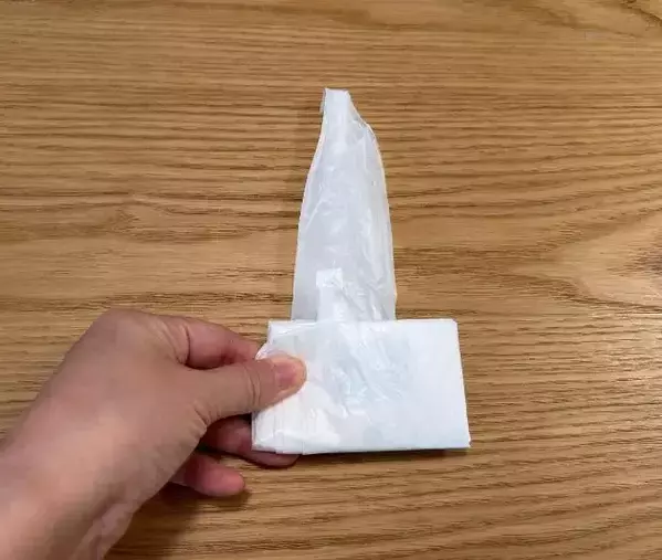 かさばるビニール袋が超スッキリ！　トートバッグ風の畳み方に「目からウロコ」「発想がすごい」
