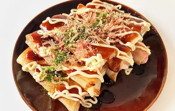千切りキャベツを湯通しして？　春巻き“たこ焼き風”アレンジ【作り方】