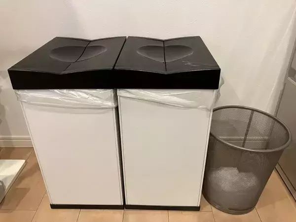 まだゴミ袋を引き出しに入れてる？　突っ張り棒2本の収納術に「これは賢い」ゴミ箱の使い方4選】