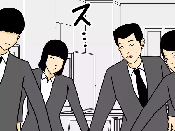 【4コマ】５人で協力する警察官　手を合わせてやった『あるポーズ』に笑う！