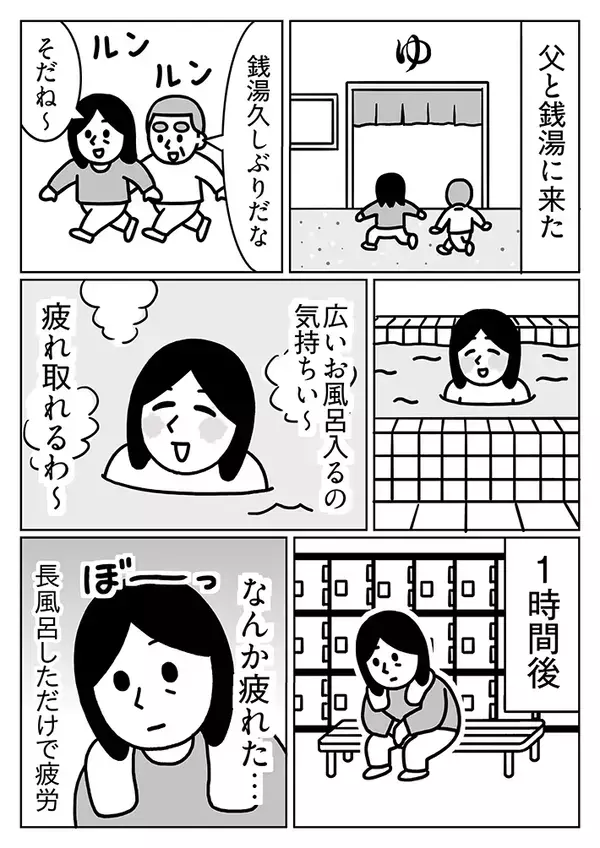 【あるある】銭湯で疲れを取るつもりが…実家暮らし女性の悩みに思わず共感！