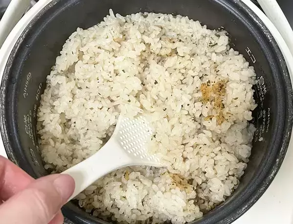 お茶漬け、ではなく『炊き込みご飯』！　緑茶を炊飯器に入れてみると…