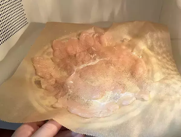 ささみを叩いて伸ばしてレンチン6分　簡単おやつのレシピ