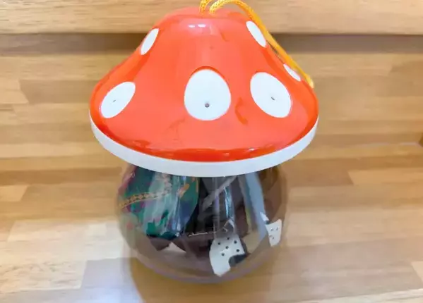 ダイソーで買った『キノコ型のケース』　子供も喜ぶ使い道に「家中に置きたい！」