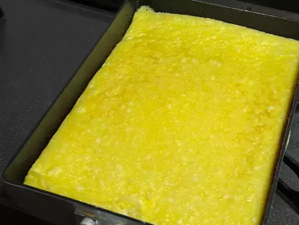 豆腐1丁に『卵』『片栗粉』を入れて…　玉子焼き器で作ったものがこちら