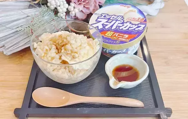 余りがちな「天かす」実はアイスと相性抜群！　明治公式『スーパーカップ』アレンジを試したら…