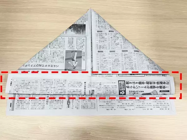 「こんな折り方あったんだ！」　コンパクトにたためる新聞紙ゴミ箱