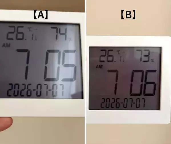 クローゼットに『すのこ』を敷いて丸1日　湿度の比較結果が、こちら！