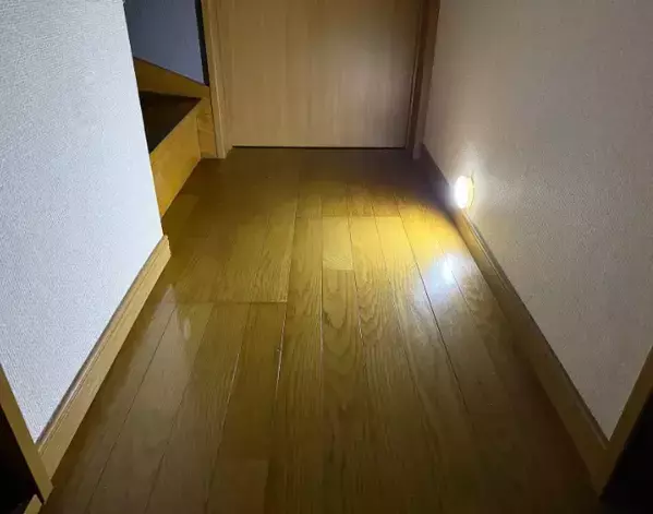 暗い玄関や廊下にペタリ！　キャンドゥで買って設置した440円のモノが…？