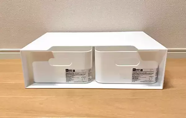 ファイルボックスに書類は入れません！　ダイソーのケースと組み合わせて5秒でできる収納棚が優秀すぎた