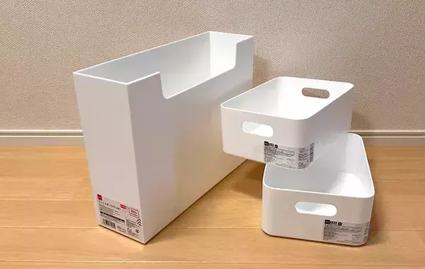 ファイルボックスに書類は入れません！　ダイソーのケースと組み合わせて5秒でできる収納棚が優秀すぎた