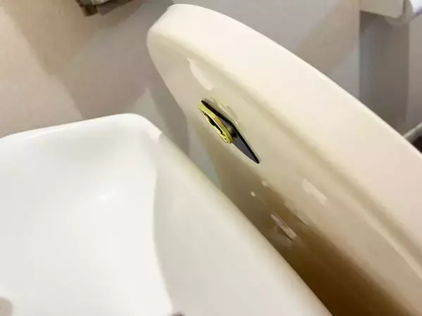 100均のスマホリングを『便器のフタ』に貼るだけ！　トイレの不快感がなくなる活用法が、こちら