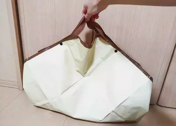 ダイソーで買った『バッグになるシート』が便利　使い方は？「サッと持ち運べる」