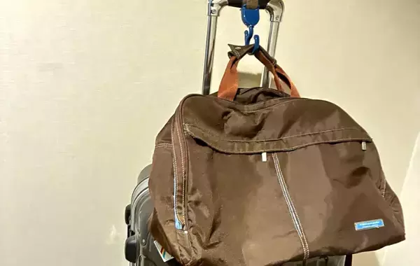 移動中に子供がぐずって抱っこ…ベビーカーとキャリーケースを同時に運ぶには？「この手があった」