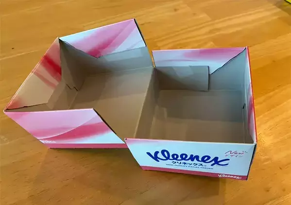 この『裏技』を知ってたらもう捨てない　ティッシュの箱を収納リメイクする方法