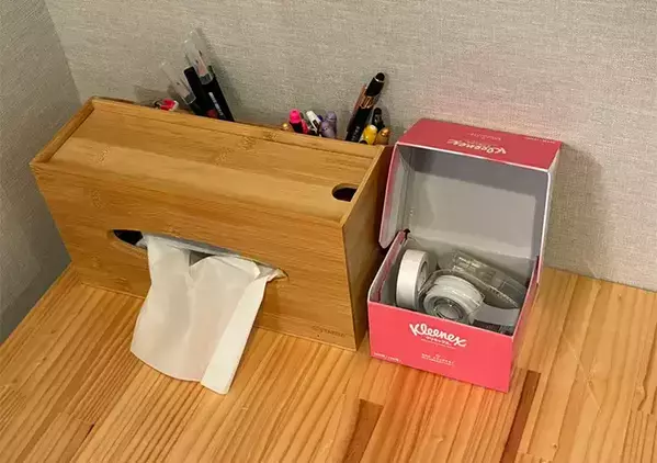 この『裏技』を知ってたらもう捨てない　ティッシュの箱を収納リメイクする方法