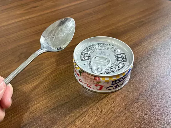 スプーン1本で缶詰の「イライラ」が解決！　力不要で開ける裏ワザが便利