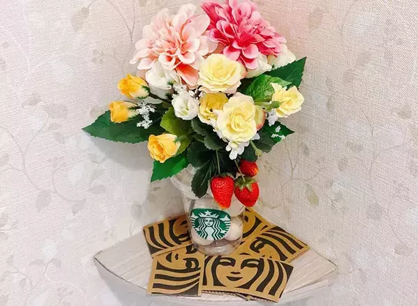 スタバのスリーブを5枚つなげて…　できたモノが「キッチンで活躍」「捨てなくてよかった」