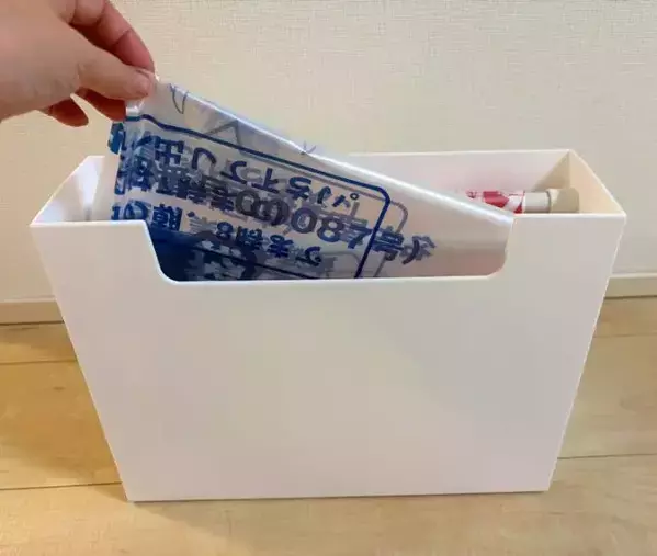 引き出しのゴミ袋がグチャグチャ　『突っ張り棒』2本で整理した結果がこちら