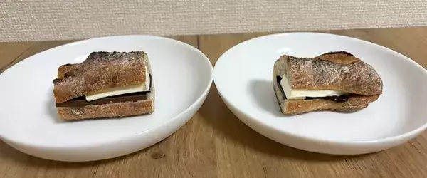 スタバチョコバターバゲットに「罪深い」の声　『温め前と後』を食べ比べ