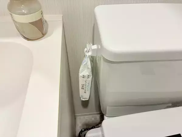 100均フックを『タンク』に貼るだけで？　トイレ掃除がラクになるアイディア【収納術3選】