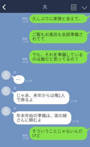 『文句ばかりだな』義実家恒例、年末の親戚会は【全て嫁が用意】！？嫁の提案に聞く耳持たずな夫は“猛反撃”を食らうハメに！