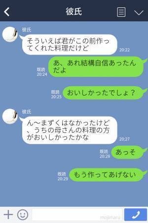 『母さんの方が家事上手いな』すぐに“母親と”比べる彼氏…⇒“都合いい女”扱いに、堪忍袋の緒が切れる…！？