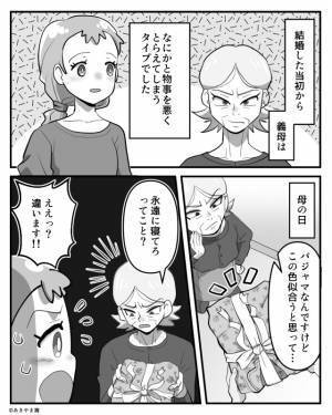 嫁から“パジャマ”を贈られた義母『永遠に寝てろって？』嫁の行為を全て“ネガティブ変換”する義母にウンザリ…！