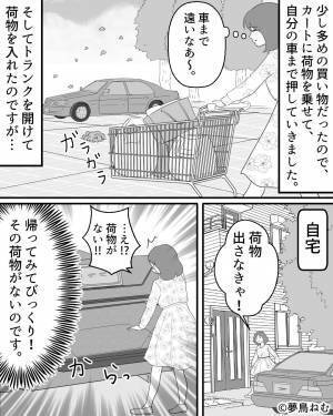 大量の商品を購入後…『車まで遠いなあ～』カートで荷物を運ぶと⇒帰宅後、車に入れたはずの荷物が消えた！？予想外の展開に呆れ笑い！