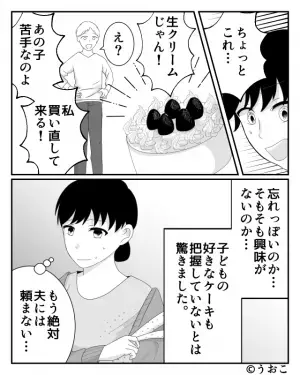 『娘の誕生日ケーキ買ってくる！』張り切る夫に任せた結果⇒妻『ちょっとこれ…！』無関心な夫による【ありえない選択】に唖然…