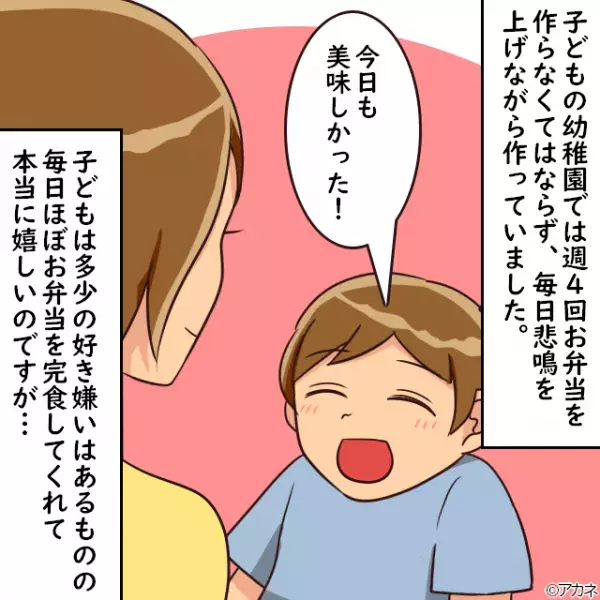 先生「これは冷凍食品ですか？」母「…違いますけど！？」“お弁当チェック”に厳しい幼稚園の先生⇒【配慮ナシな態度】にイラッ！！