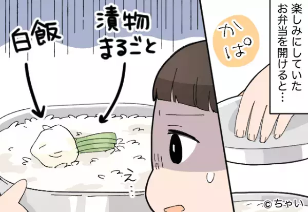 中身が“斬新”すぎ！？お弁当作りが得意ではない母。蓋を開けると⇒娘『え…』悪気がない母にタジタジ…