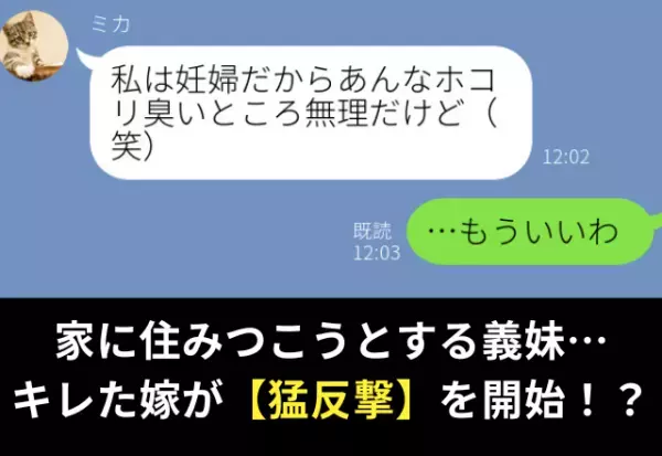 1ヶ月のはずが“ずっと”住もうとする居候義妹！キレた嫁の【とっておきの反撃】に⇒『ちょっと待って』困惑する女性の行動