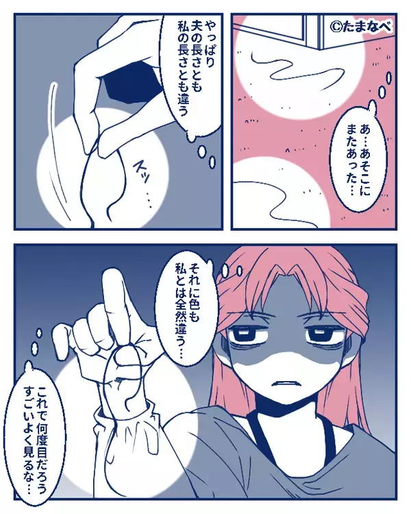 夫の部屋で…見つけた“他の女”の髪の毛にゾワッ！？しかし直後「“いいこと”考えた♡」妻はニヤッと笑い…【夫の浮気への対応策】