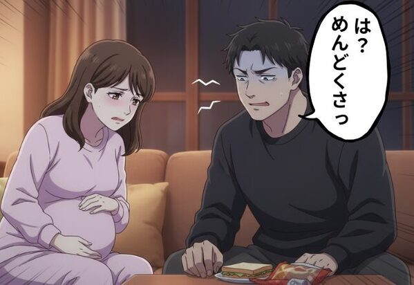 吐きつわりで苦しむ妻に「こってり夜食」を要求する夫。妻が辛さを訴えた瞬間⇒「は？」夫が“異常な反応”を見せた話