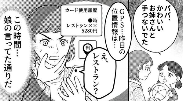 「パパ、お姉さんと手つないでた」幼い娘に浮気を目撃された夫。帰宅後⇒【修羅場より辛い現実】に…意気消沈！？