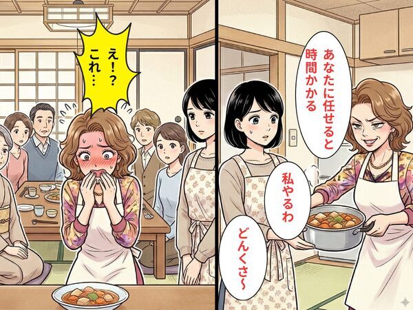 「この煮物私が作ったの！」嫁に張り合う義姉が、親戚の前でアピール！しかし⇒義母「え？これ…」恥をかいたワケ！？