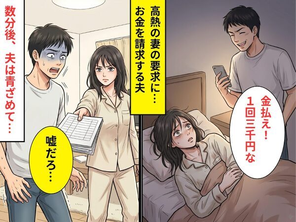 ”高熱の妻”が買い出しを頼むと…「頼むなら金払え」【3000円】要求する夫！？だが数分後⇒夫は青ざめ「嘘だろ…」