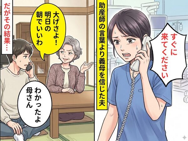 助産師「危険な状態です」義母「大げさよ」⇒夫が義母の言葉を信じてしまった結果…「俺のせいだ…」