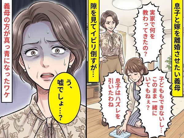 息子と嫁を離婚させたい義母。隙を見てイビリ倒すが…⇒「う、嘘でしょ…？」義母の方が、真っ青になったワケ