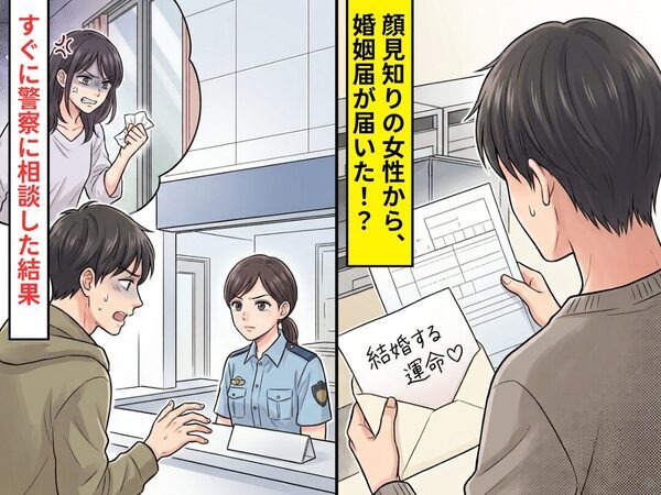 顔見知りの女性から…「私たちは結婚する運命♡」婚姻届が届いた！？だが⇒すぐに警察に相談した結果