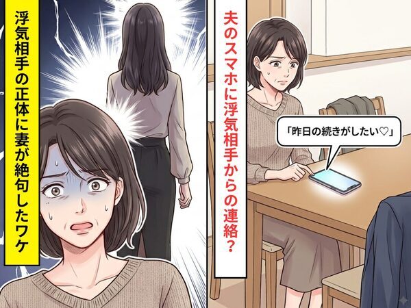 夫のスマホに…「昨日の続きがしたい♡」浮気相手からの通知！？だが直後⇒”浮気相手”の正体に絶句した話