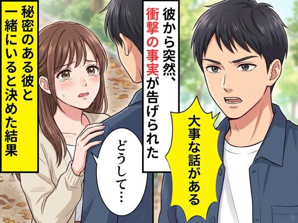 彼から突然…「大事な話がある」衝撃の事実が告げられた。しかし⇒「どうして…」秘密を知っても一緒にいることを選んだ結果